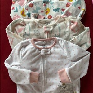 Carter's Baby Sleepers - Pink, White, and Multicolor